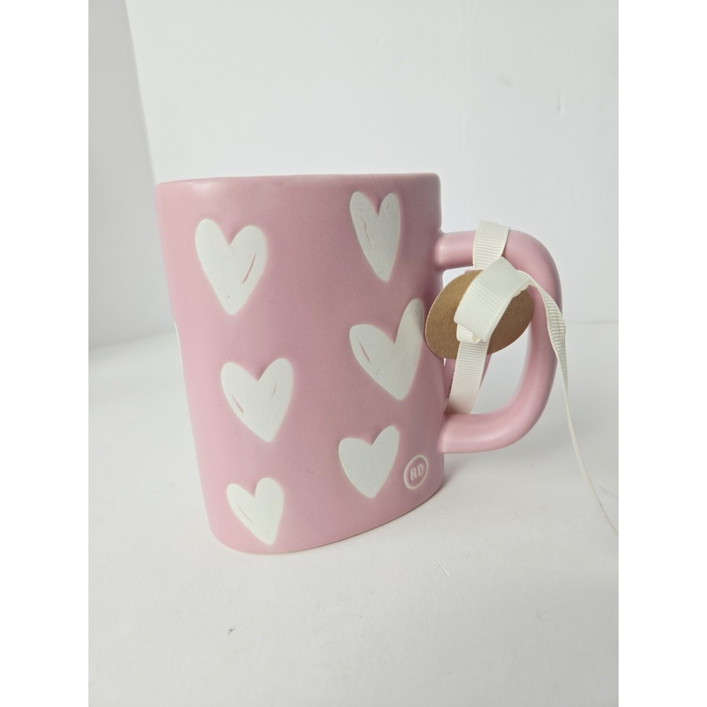 Rae Dunn Artisan Collection Magenta Heart Mug coffee tea pink NEW